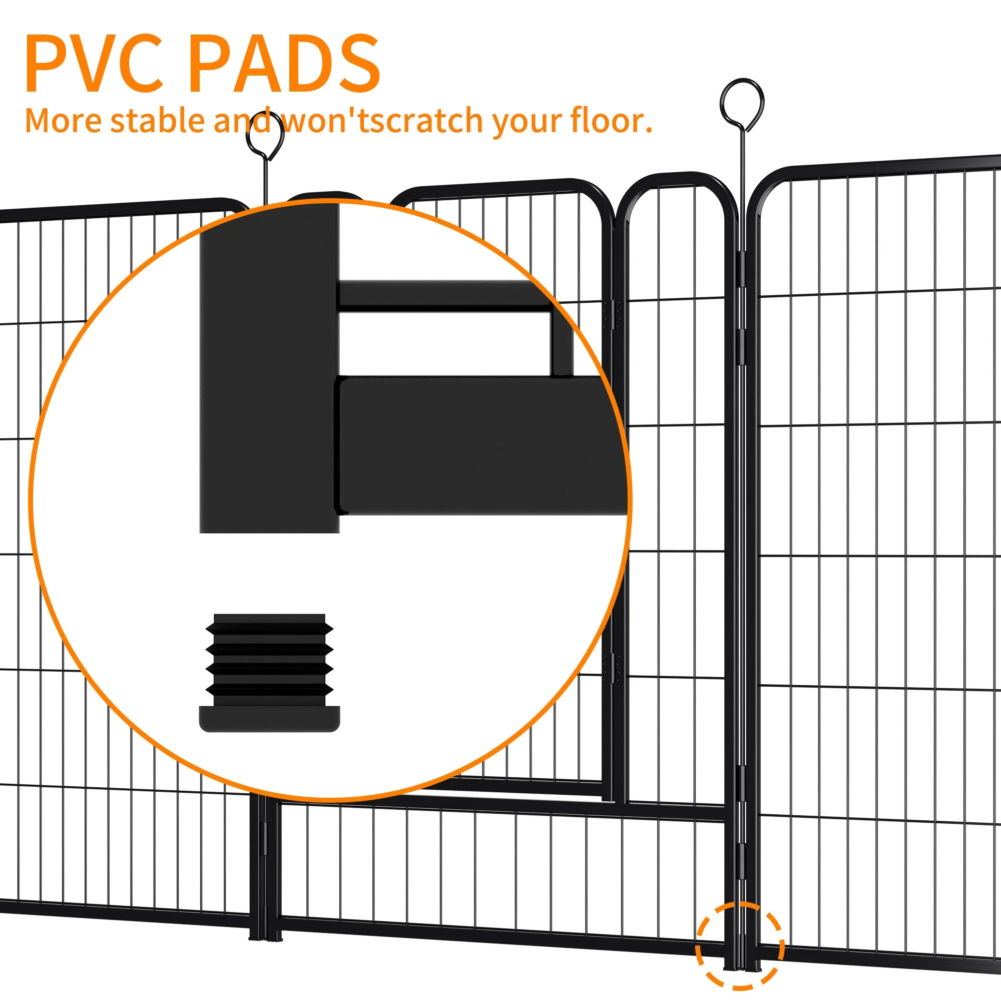 16 Panels Heavy Duty Metal Playpen with Self-Locking Gate, Extra Tall 40' Dog Fence Pet Exercise Pen for Outdoor and Indoor-Easy Setup Exercise Pen for Large Dogs - Image 13