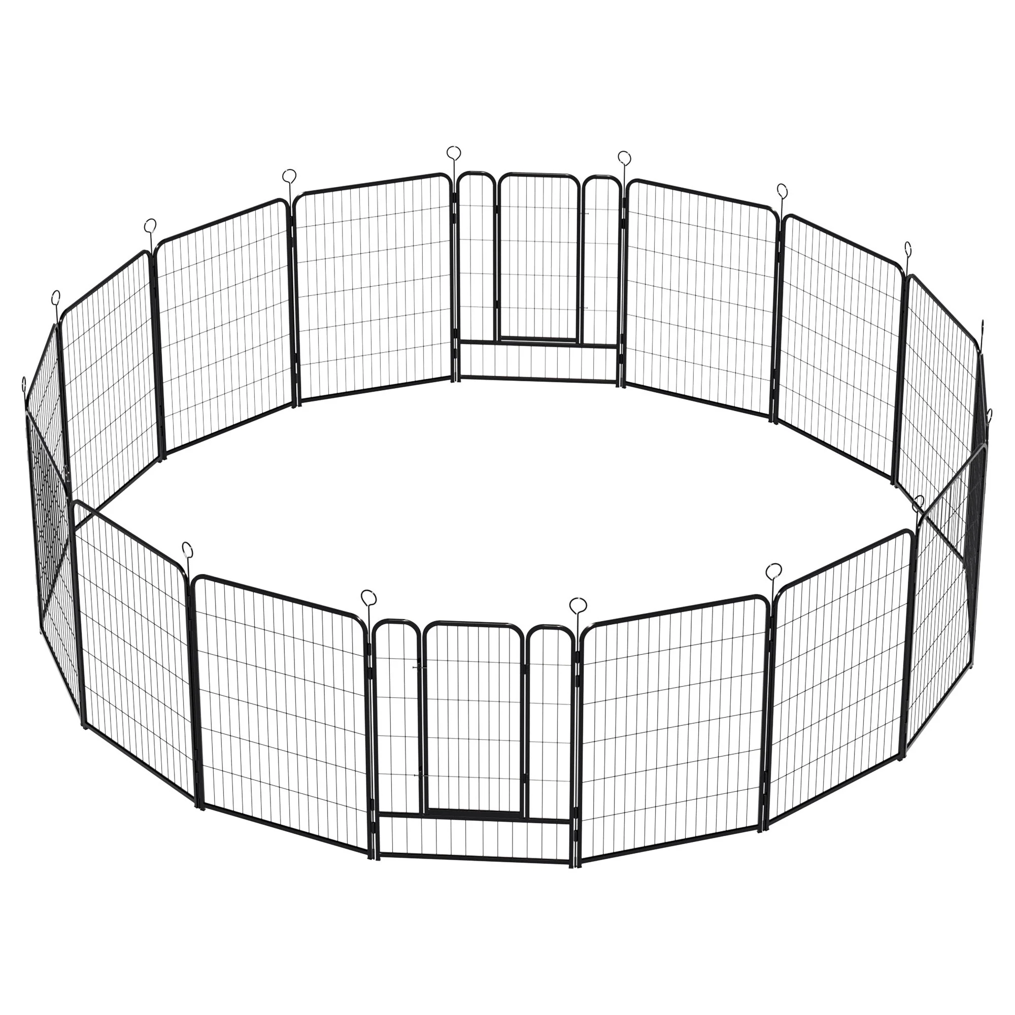 16 Panels Heavy Duty Metal Playpen with Self-Locking Gate, Extra Tall 40' Dog Fence Pet Exercise Pen for Outdoor and Indoor-Easy Setup Exercise Pen for Large Dogs - Image 15