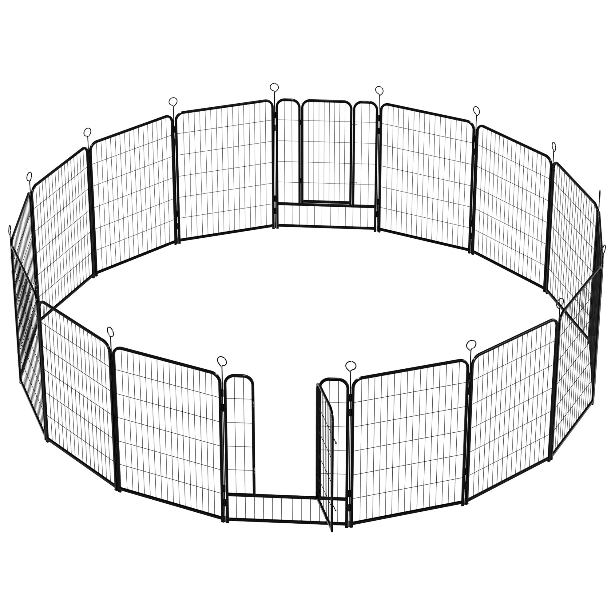 16 Panels Heavy Duty Metal Playpen with Self-Locking Gate, Extra Tall 40' Dog Fence Pet Exercise Pen for Outdoor and Indoor-Easy Setup Exercise Pen for Large Dogs - Image 16