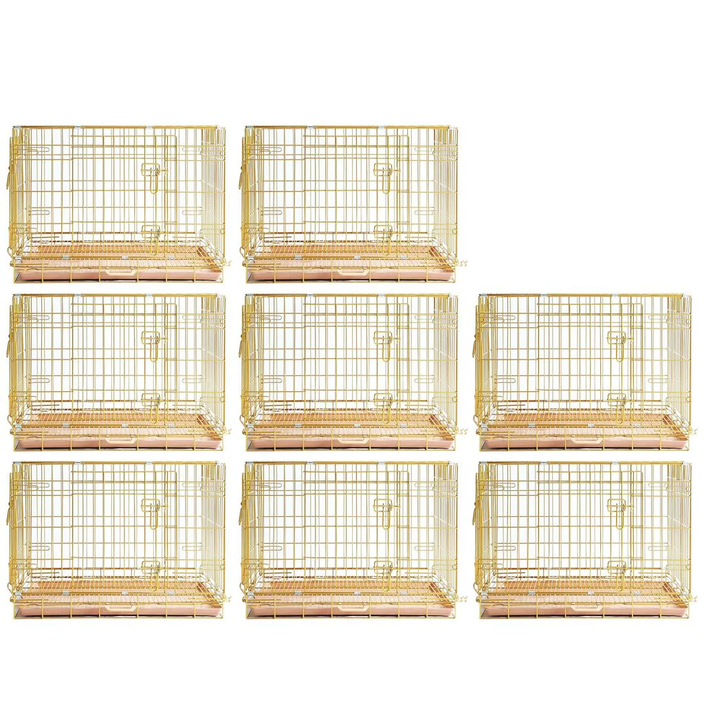 24-42" Collapsible Copper Gold Dog Crate GLD24-42 - Image 23