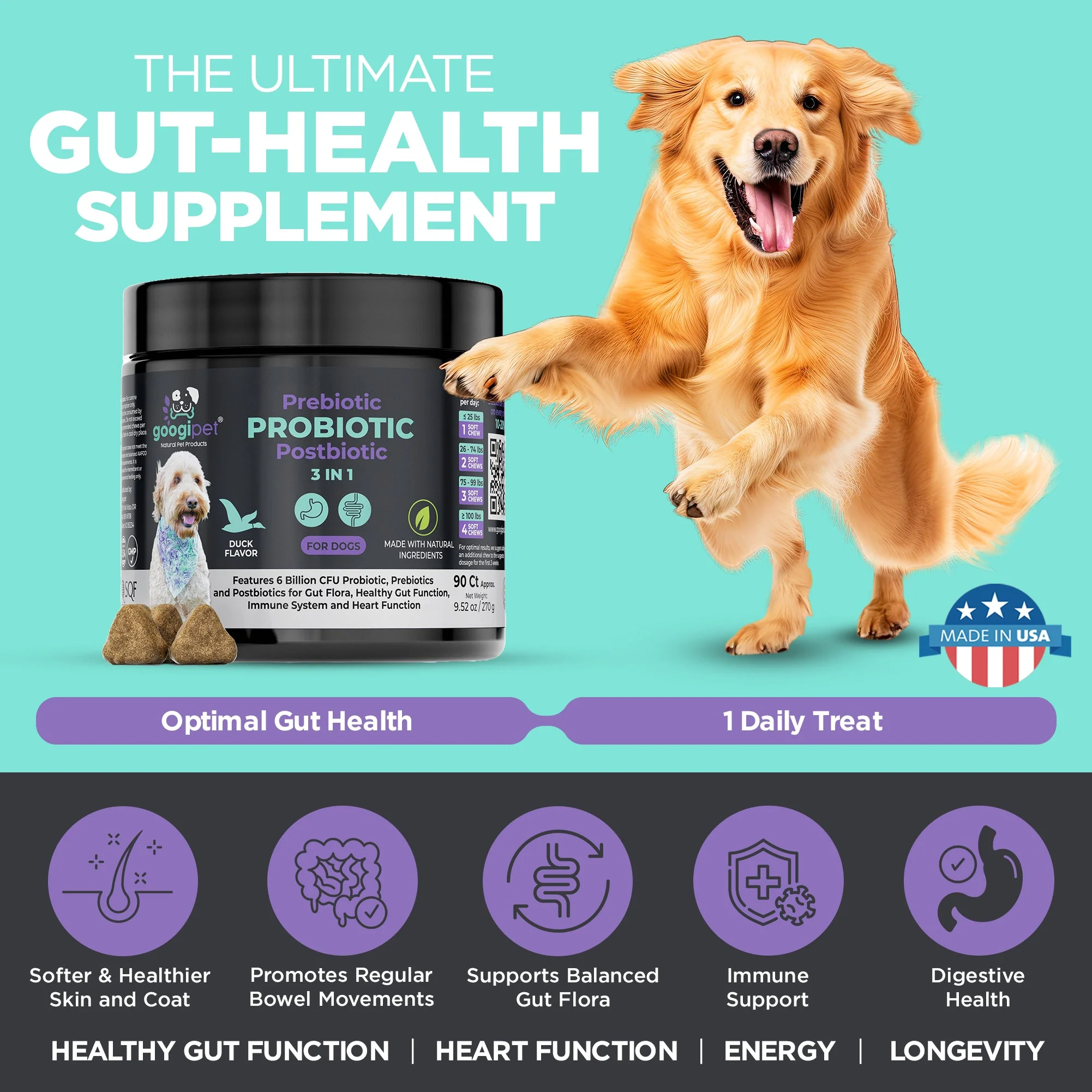 3 in 1 Probiotic Chews for Dogs - Image 3