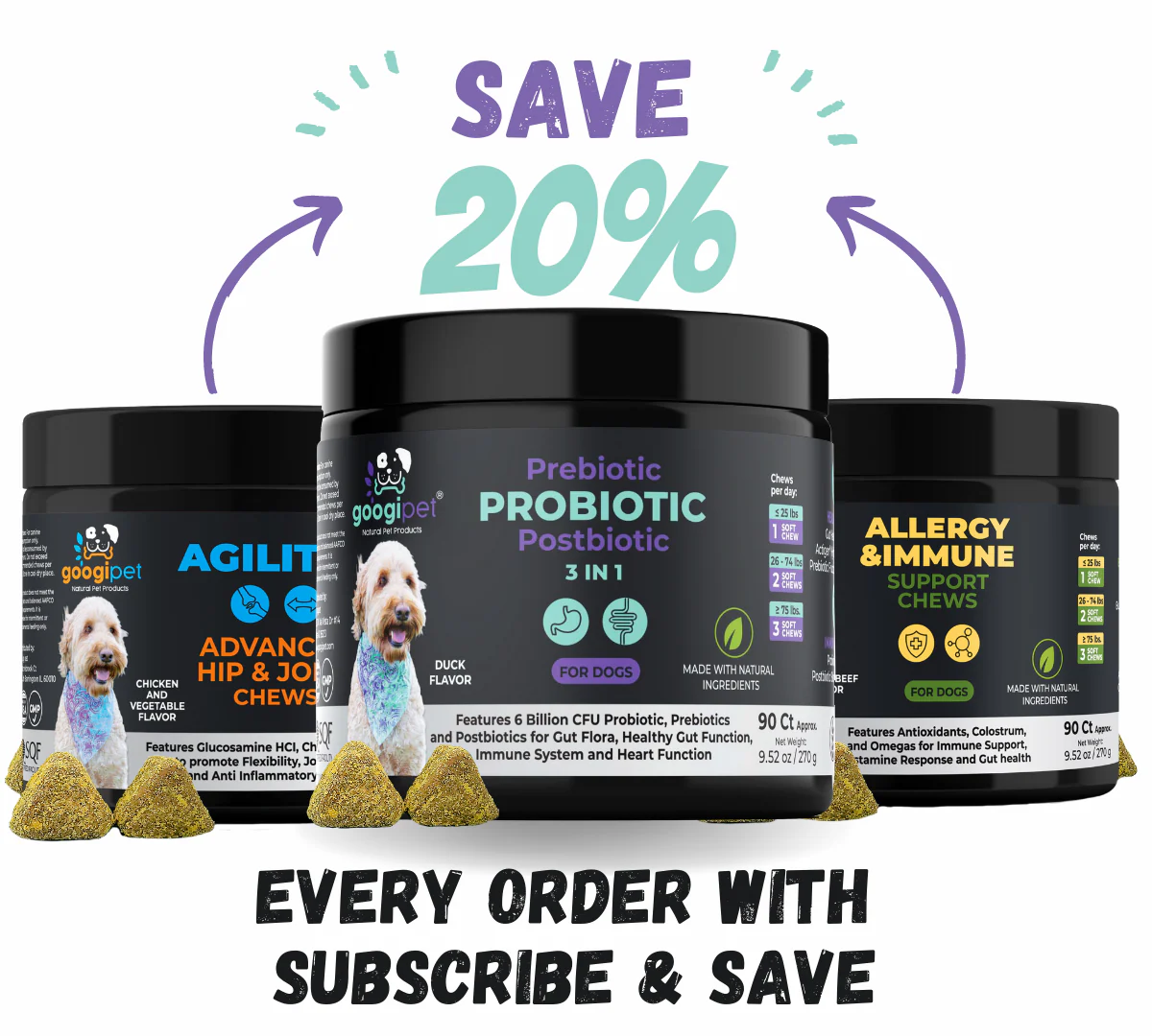 3 in 1 Probiotic Chews for Dogs - Image 6