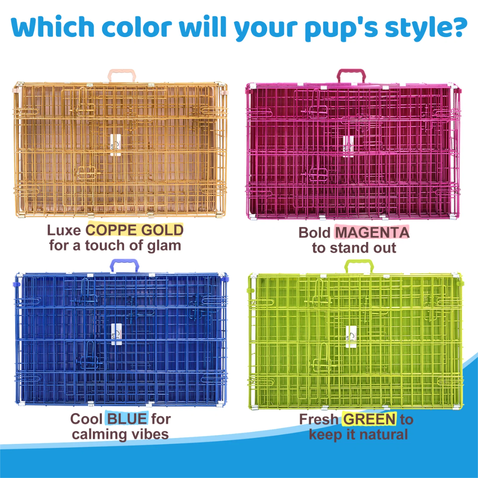 30" Collapsible Blue Dog Crate BLU30 - Image 10