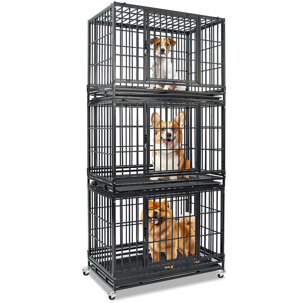 37" Stackable Heavy Duty Dog Kennel 371D04 - Image 11
