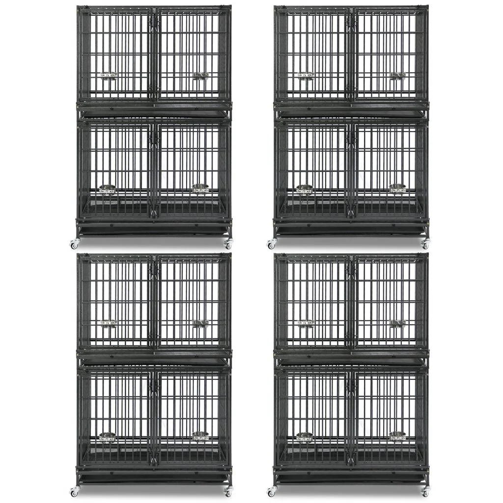 42" Stackable Dog Crate with Divider 43S (Extra Height) - Image 11