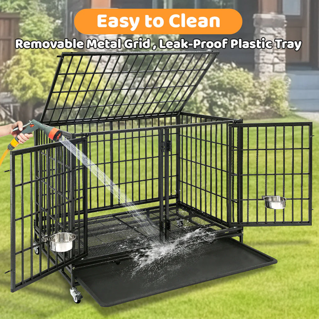 42" Stackable Dog Crate with Divider 43S (Extra Height) - Image 5