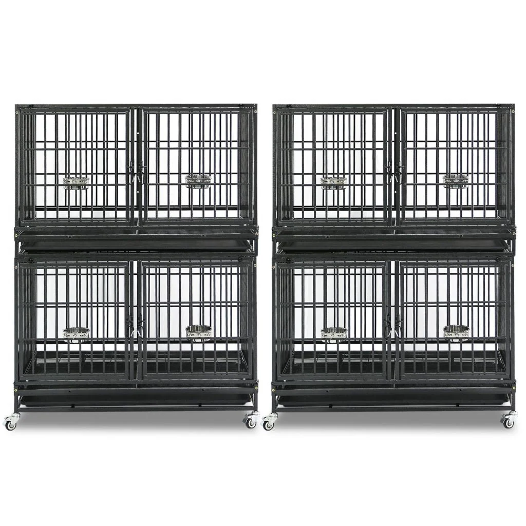 42" Stackable Dog Crate with Divider 43T (Standard Height) - Image 12
