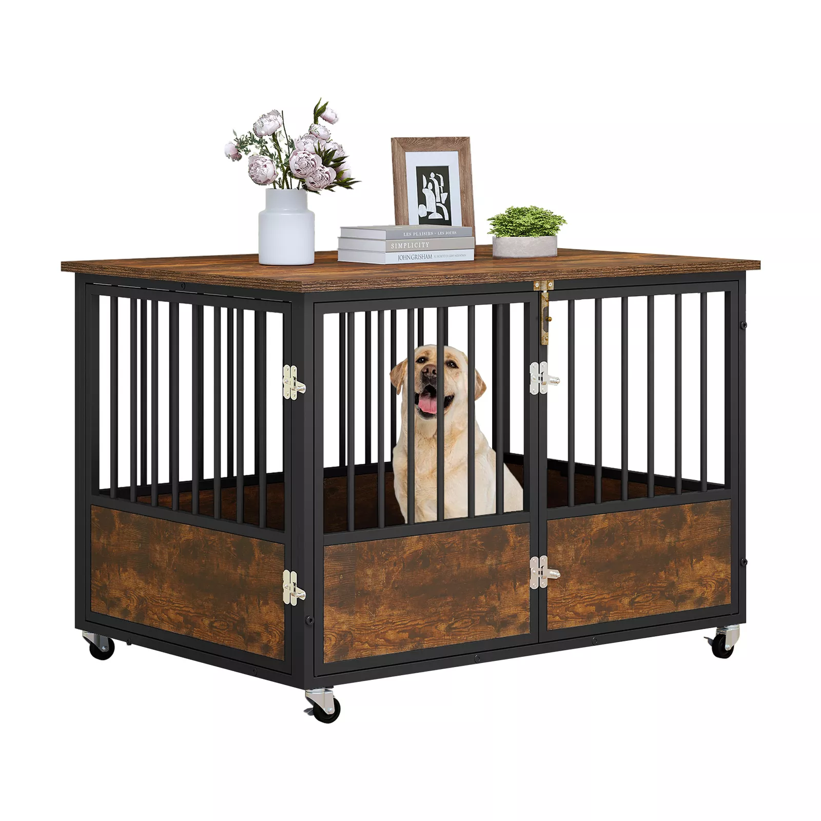 43.3" Freya Large Dog Crate Furniture - Image 2