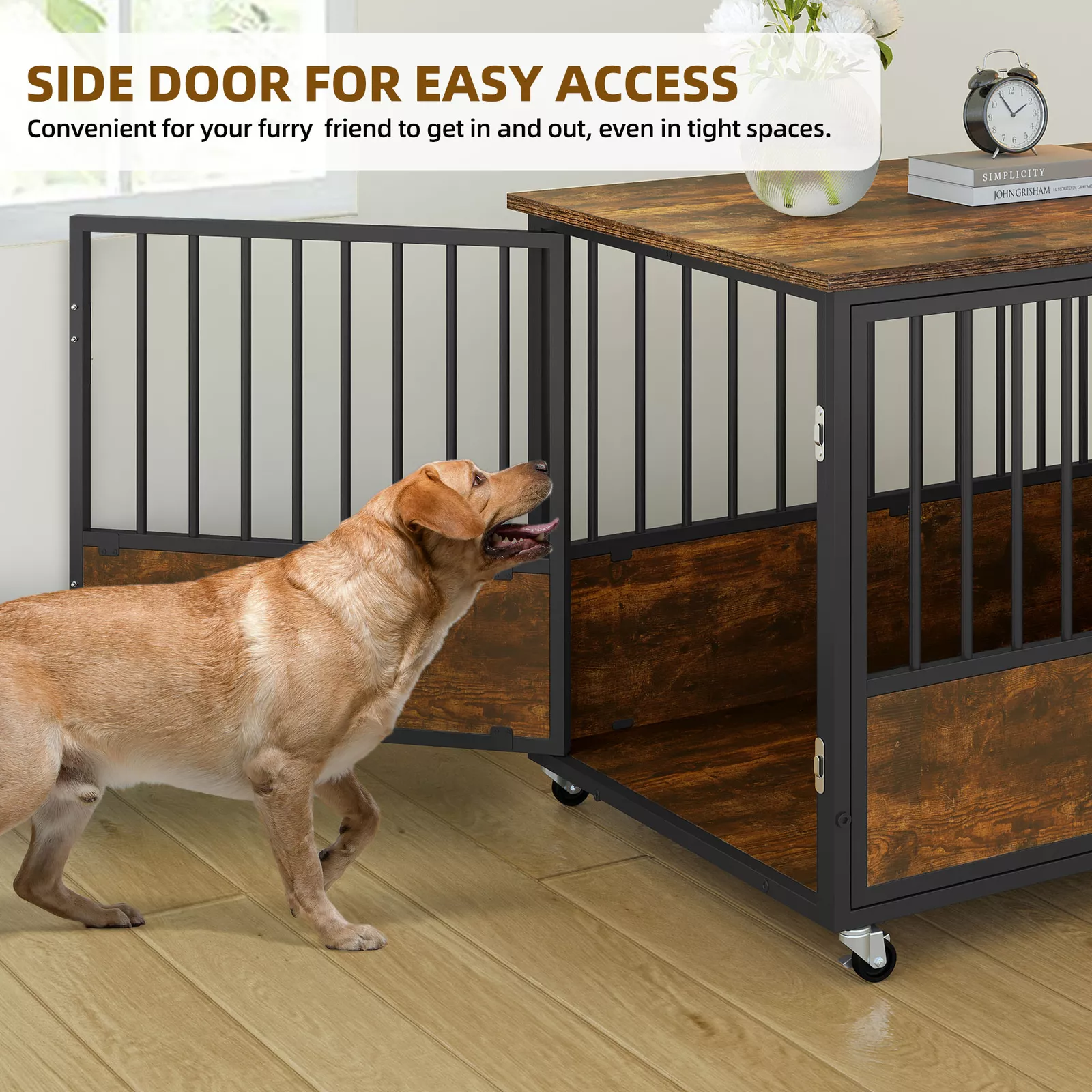 43.3" Freya Large Dog Crate Furniture - Image 5