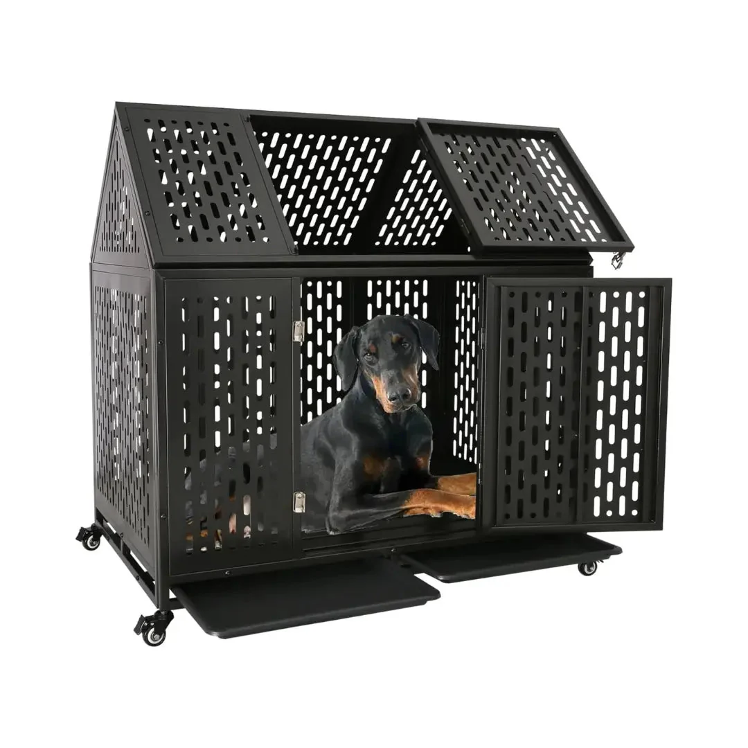 43.3" Wise Indestructible Heavy Duty Dog Crate - Image 2