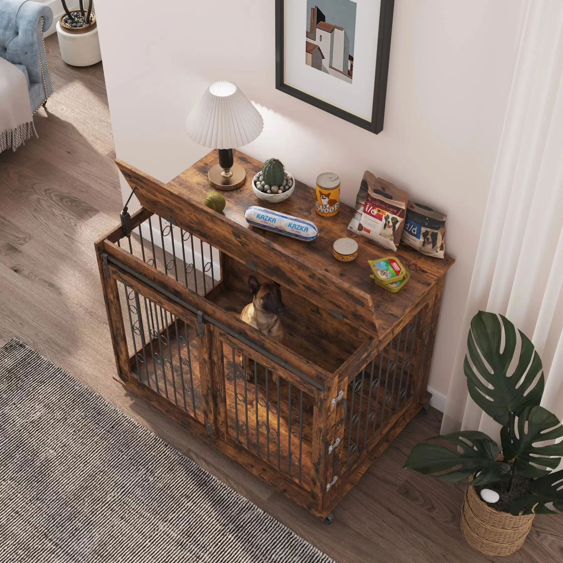 43.7" Hana Large Dog Crates Furniture - Image 2