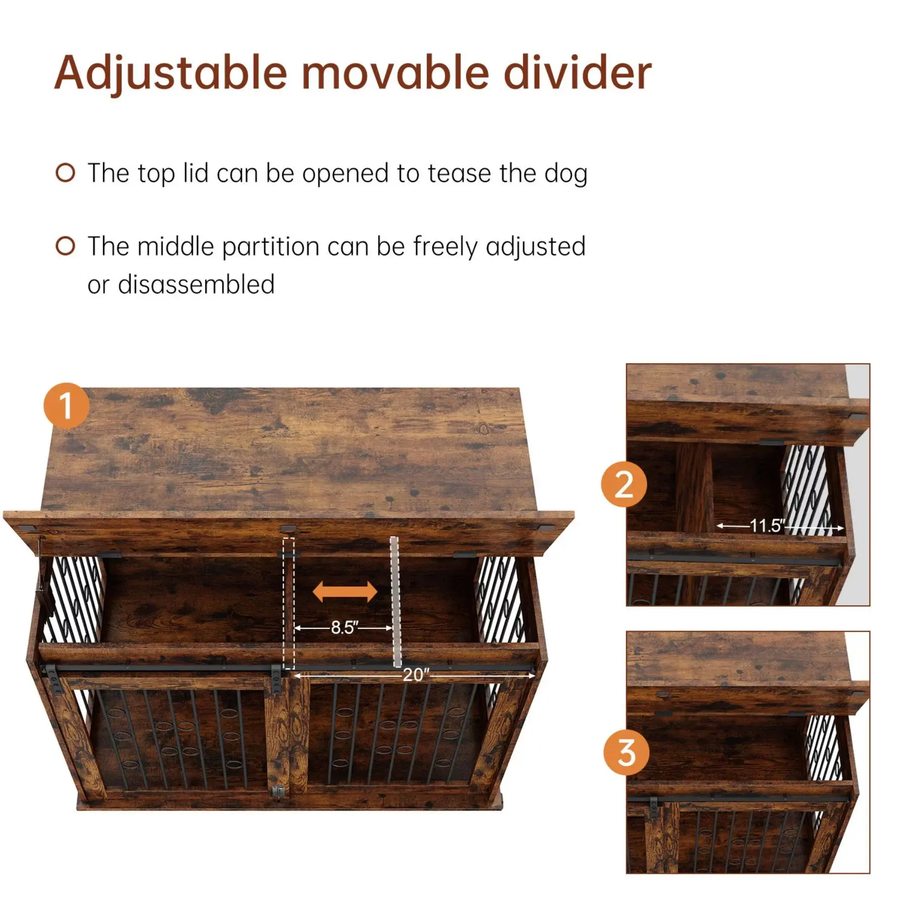 43.7" Hana Large Dog Crates Furniture - Image 4