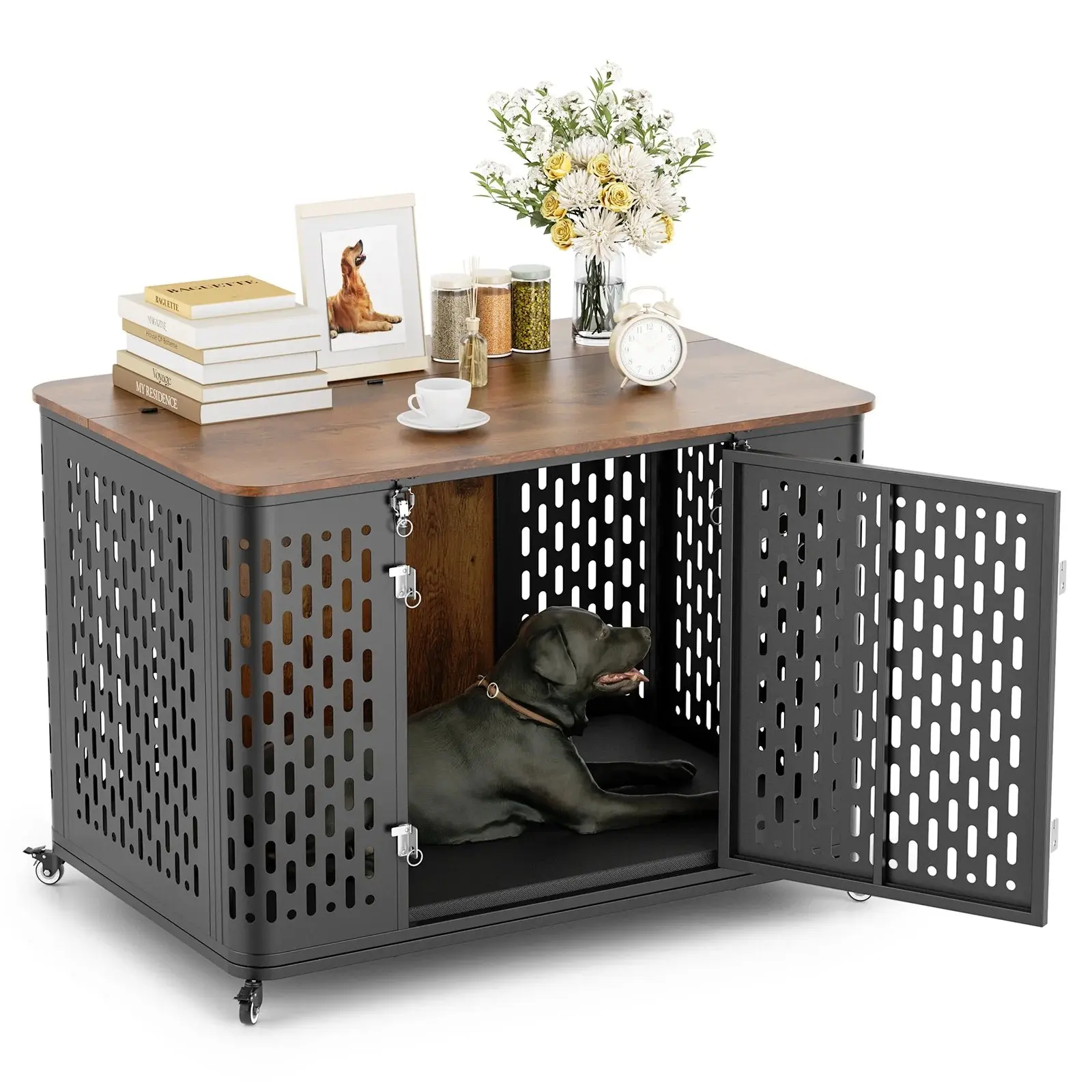 43.7" Kian Heavy Duty Large Dog Crates Furniture - Image 2