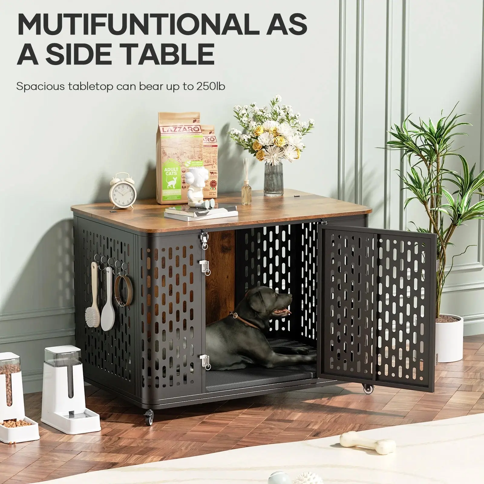 43.7" Kian Heavy Duty Large Dog Crates Furniture - Image 4