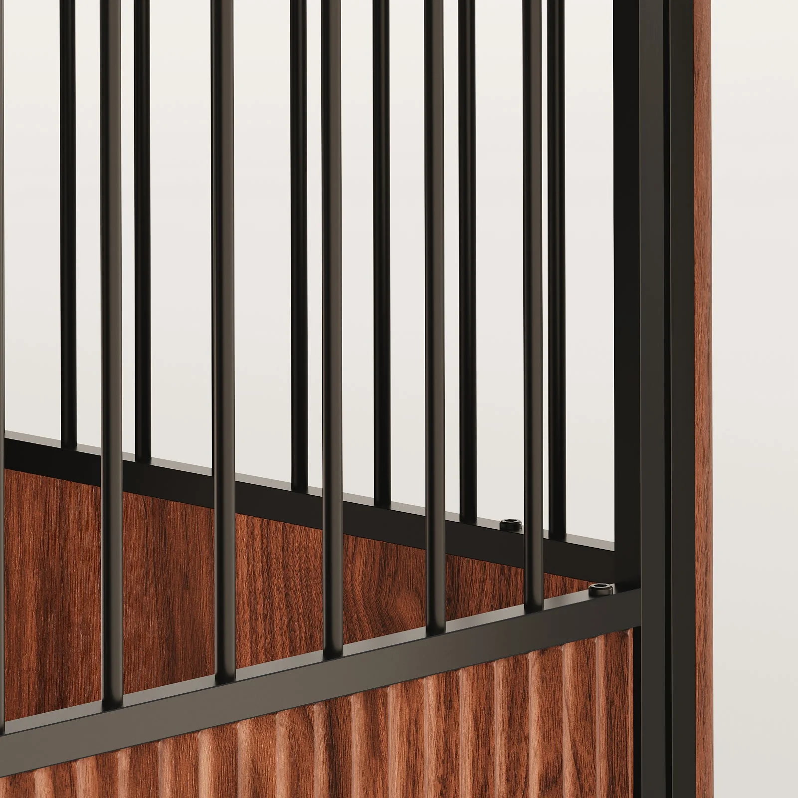 43'' Walnut Fluted Wood Furniture Style Dog Crate for Large & Medium Dogs - Double Door Design, Decorative Pet House & Indoor Side End Table. - Image 12
