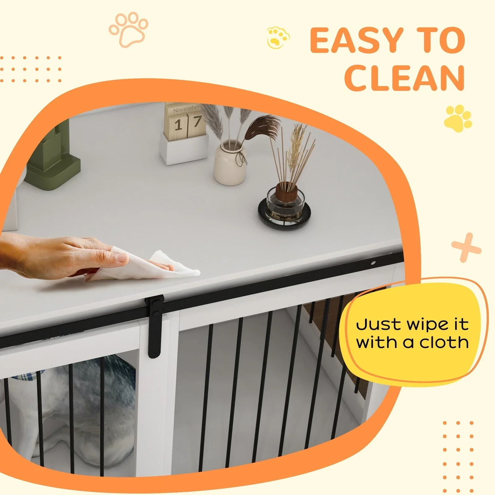 46.5" Elliot Large Dog Crate Furniture - Image 6