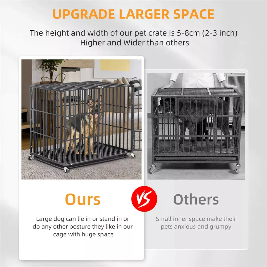 46" Extra Tall & Large Heavy Duty Dog Crate - Image 8