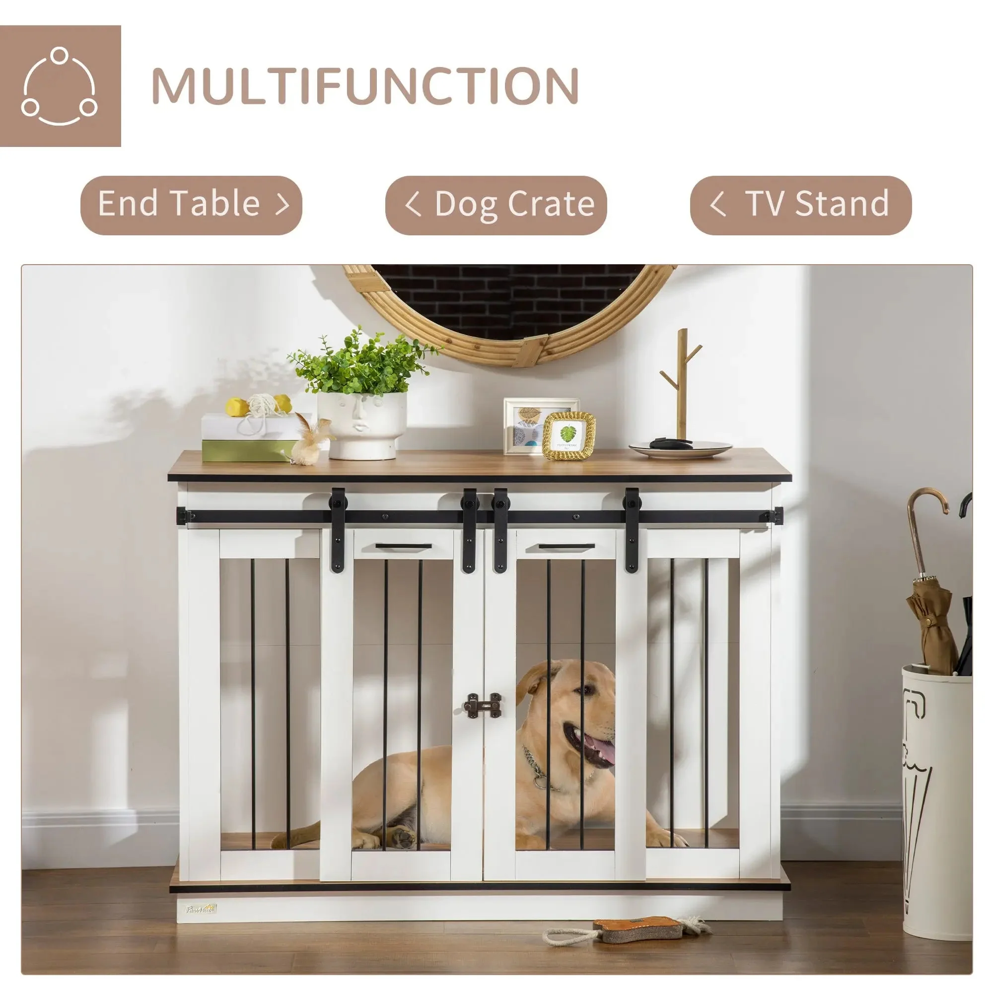 47.2" Conner Large Dog Crate Furniture - Image 4