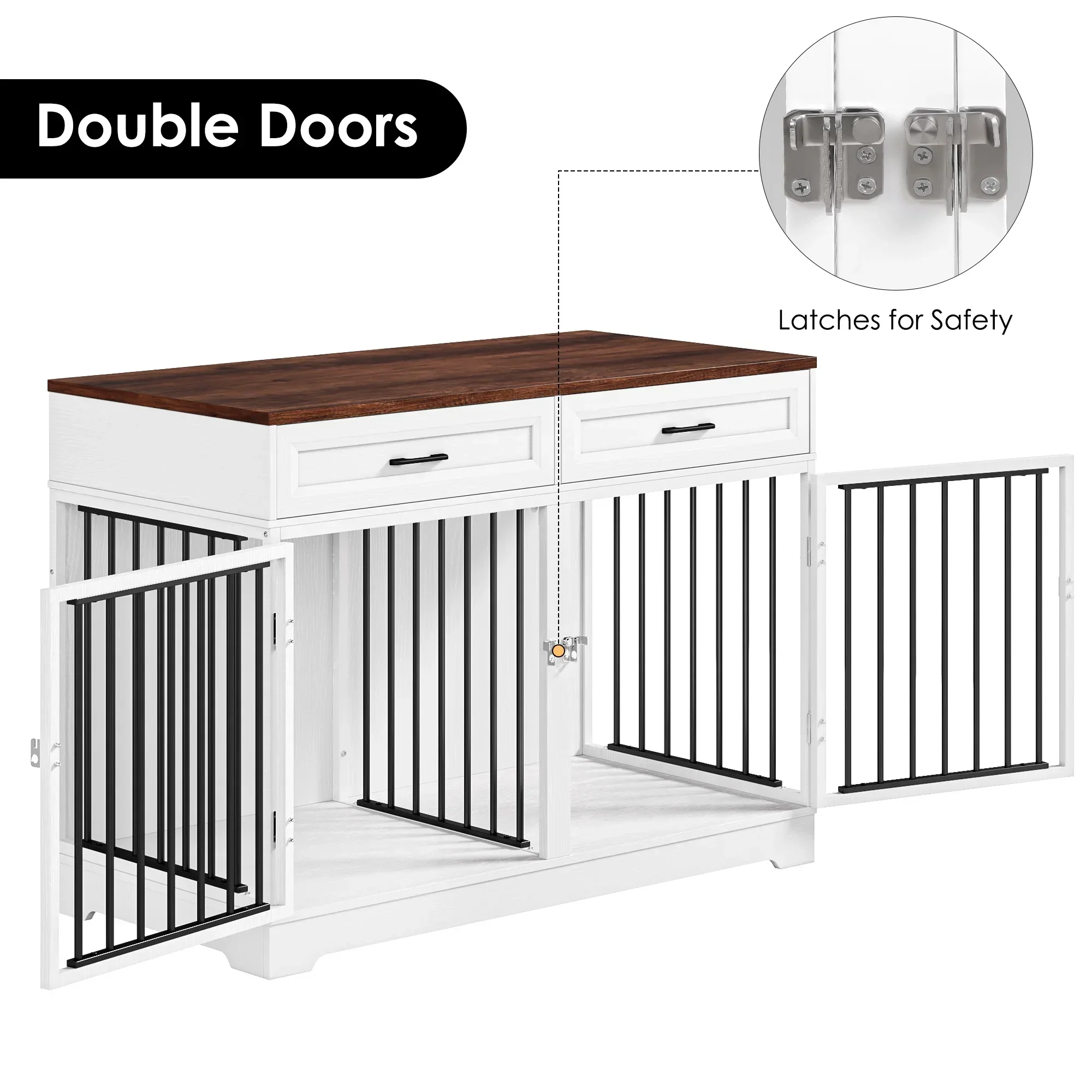 47.2" Dean Large Dog Crates Furniture - Image 4