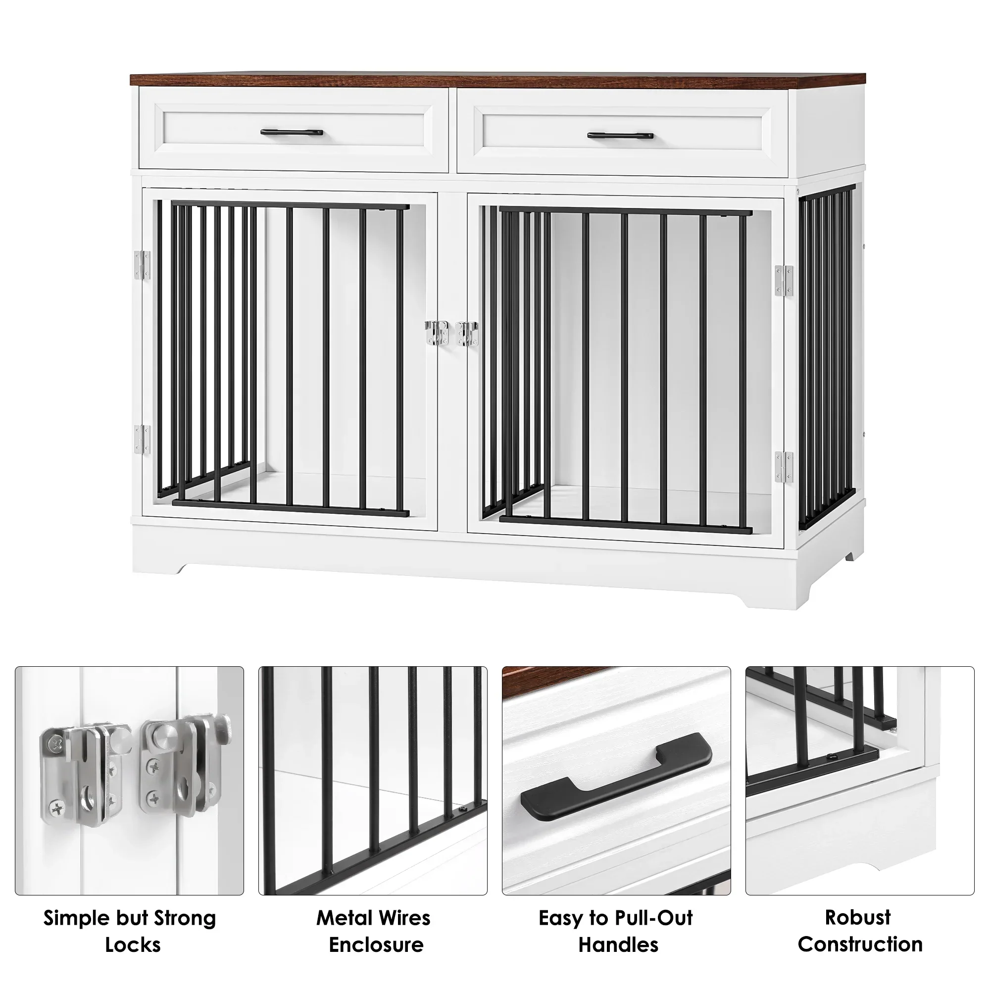 47.2" Dean Large Dog Crates Furniture - Image 5