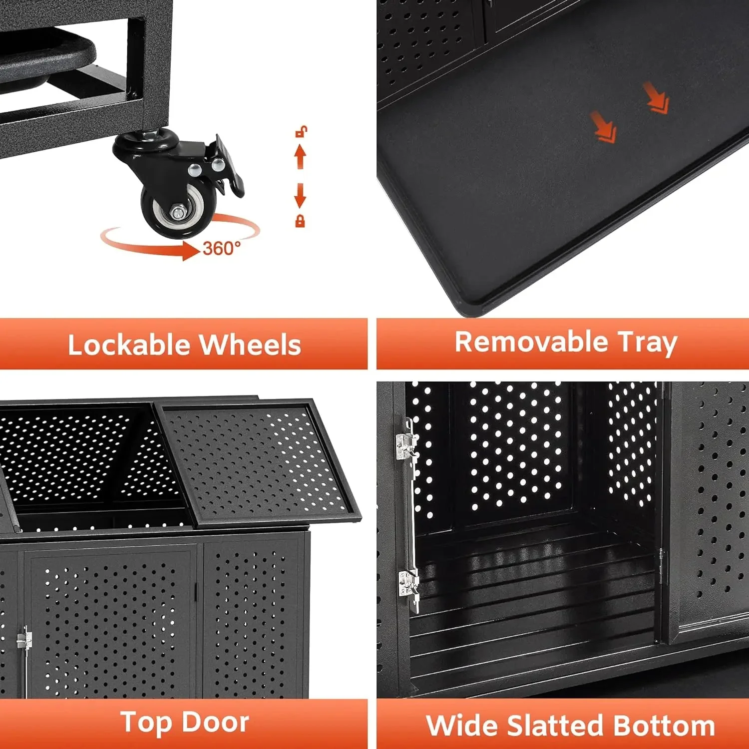 47.2" Noel Indestructible Heavy Duty Dog Crate - Image 5