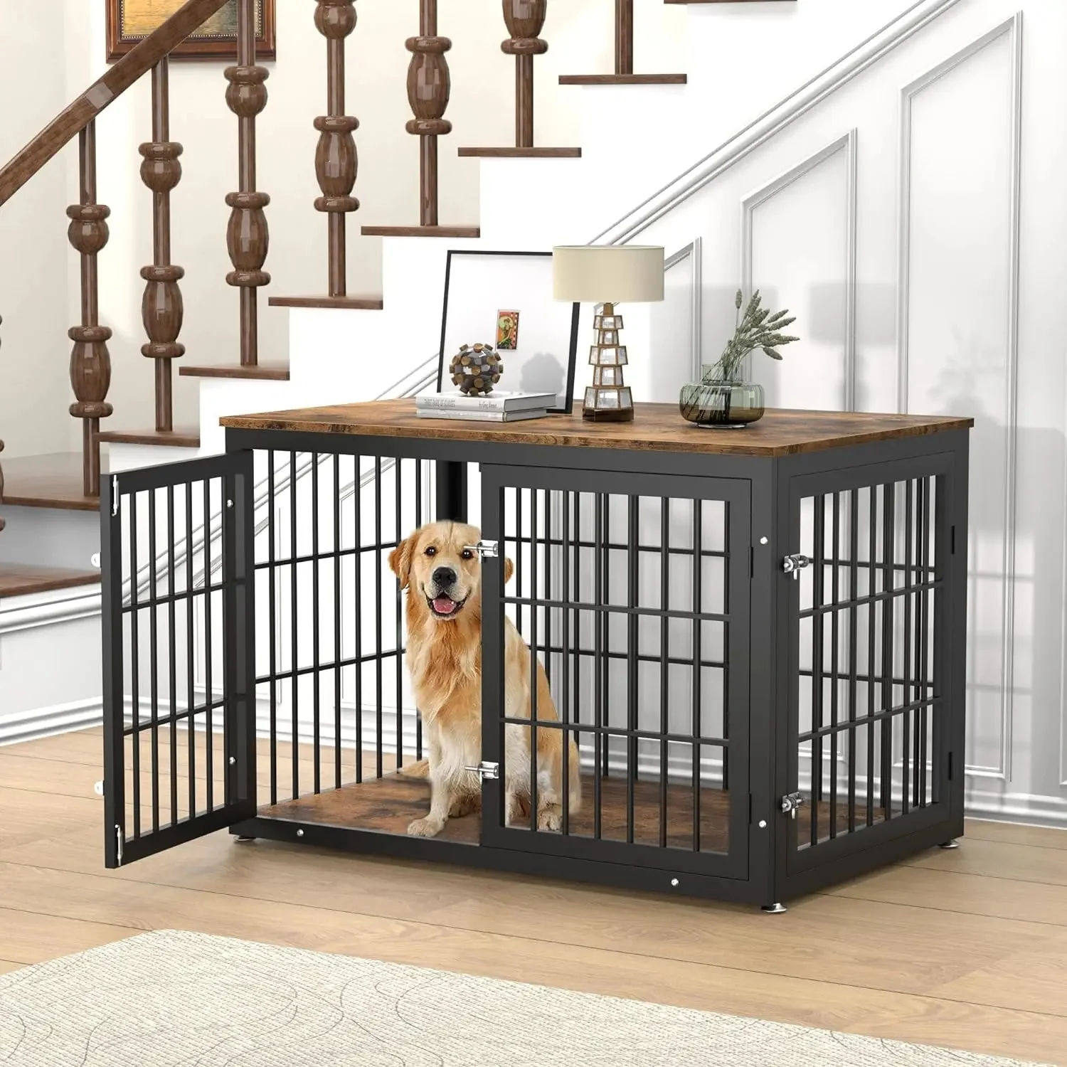 47.2" Roman Large Dog Crates Furniture - Image 2