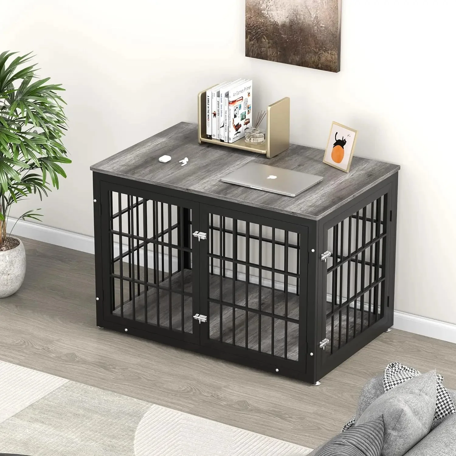 47.2" Roman Large Dog Crates Furniture - Image 4