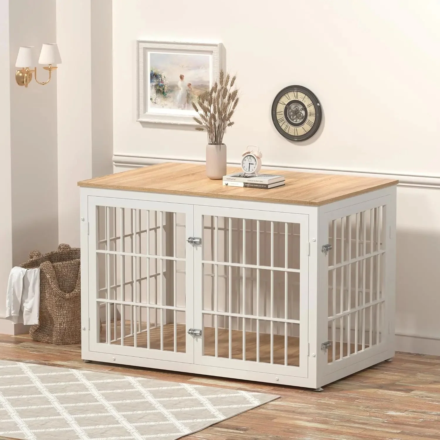 47.2" Roman Large Dog Crates Furniture - Image 5