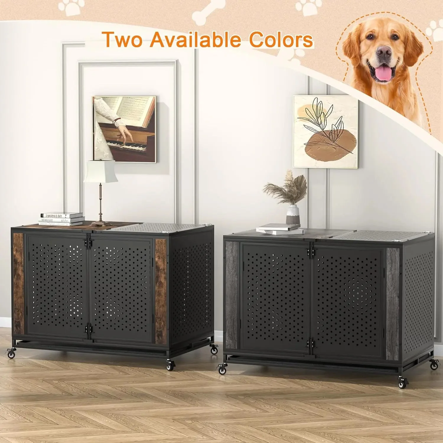 47.2" Umar Indestructible Heavy Duty Dog Crate - Image 3