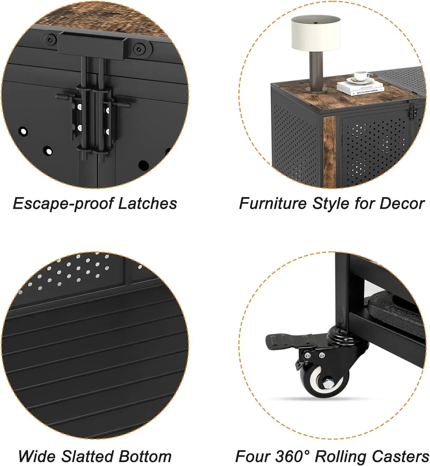 47.2" Umar Indestructible Heavy Duty Dog Crate - Image 4