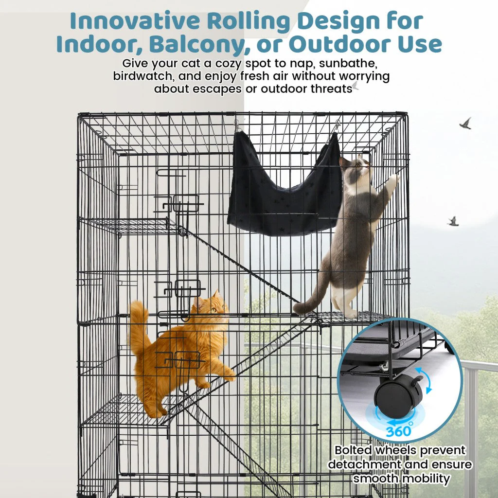50 Inch 4-Tier Cat Cage C02 - Image 11