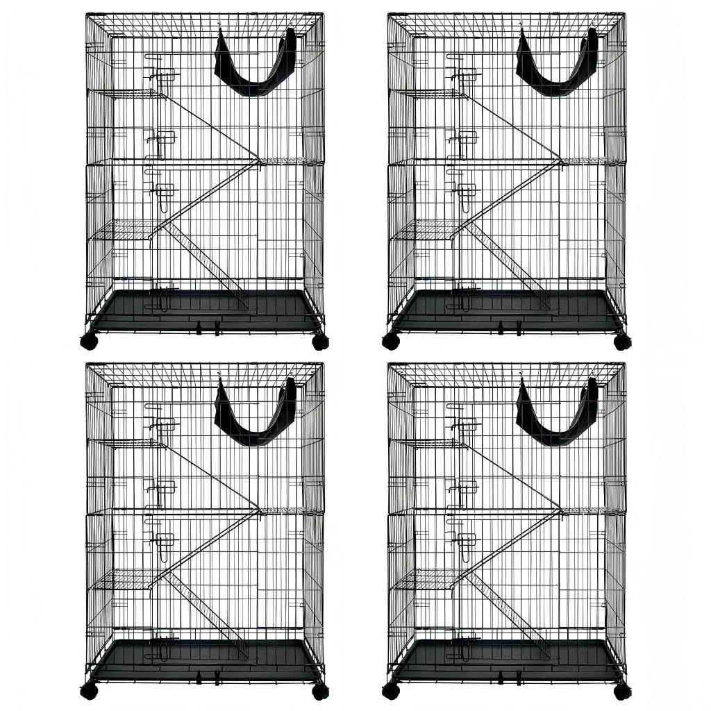 50 Inch 4-Tier Cat Cage C02 - Image 3