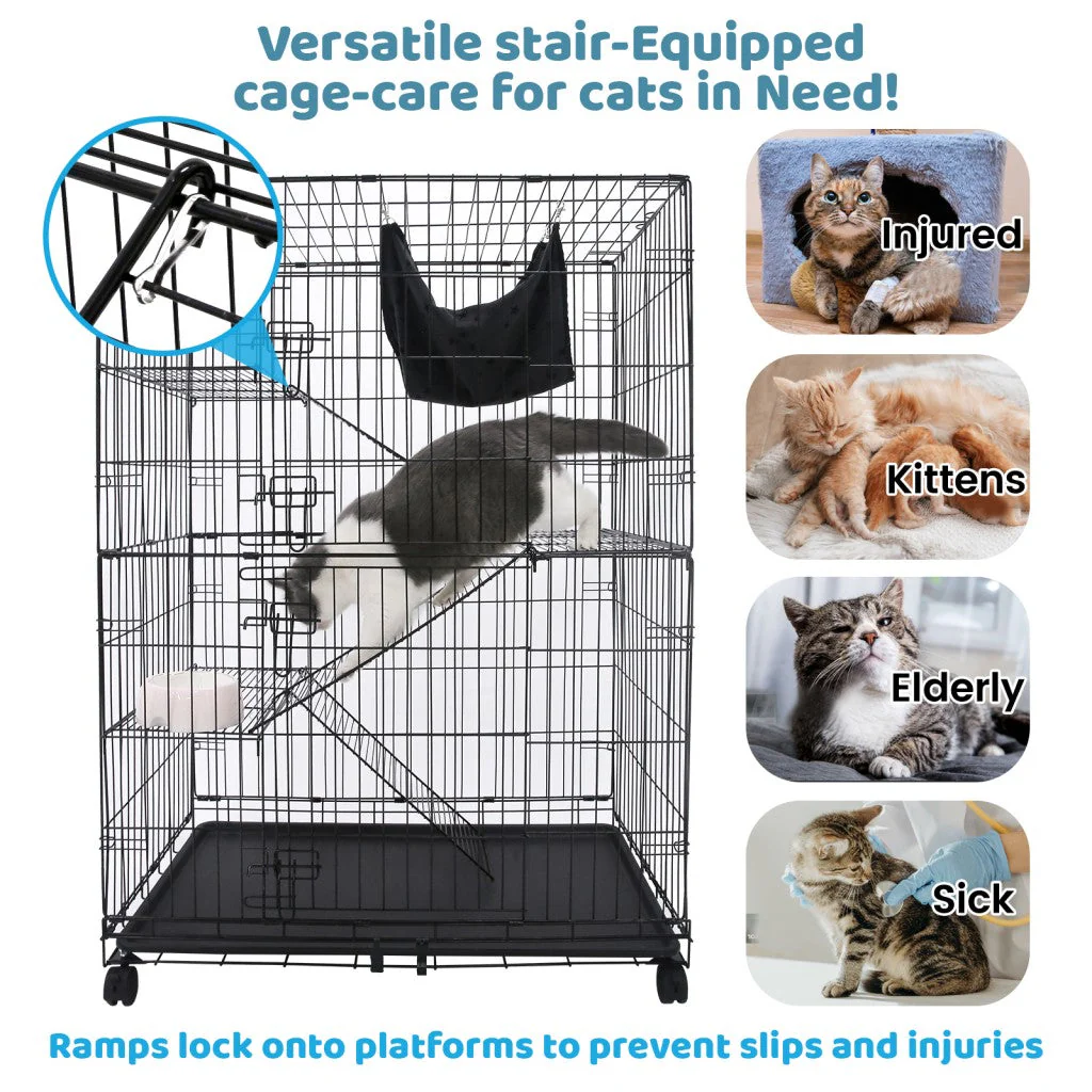 50 Inch 4-Tier Cat Cage C02 - Image 6