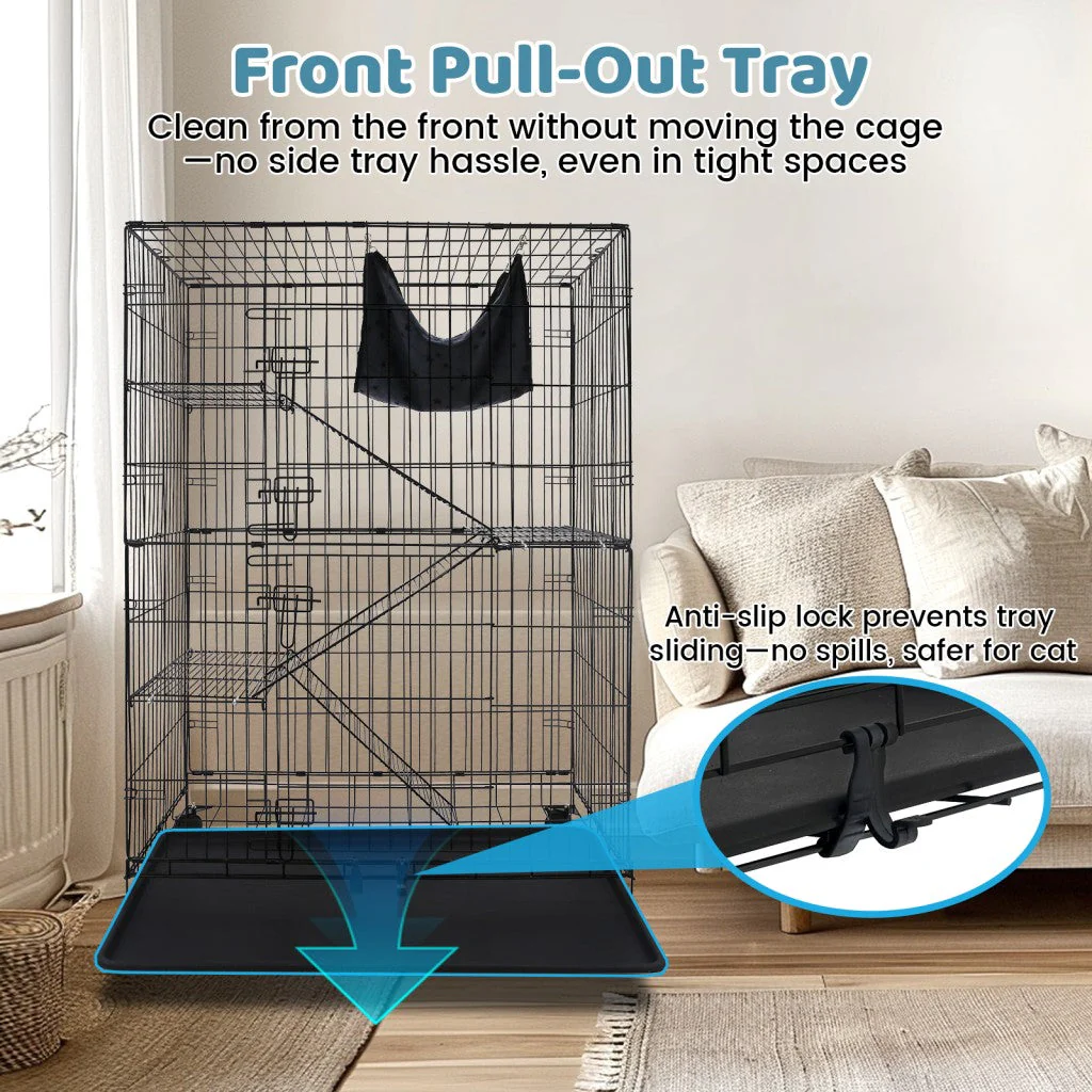 50 Inch 4-Tier Cat Cage C02 - Image 7