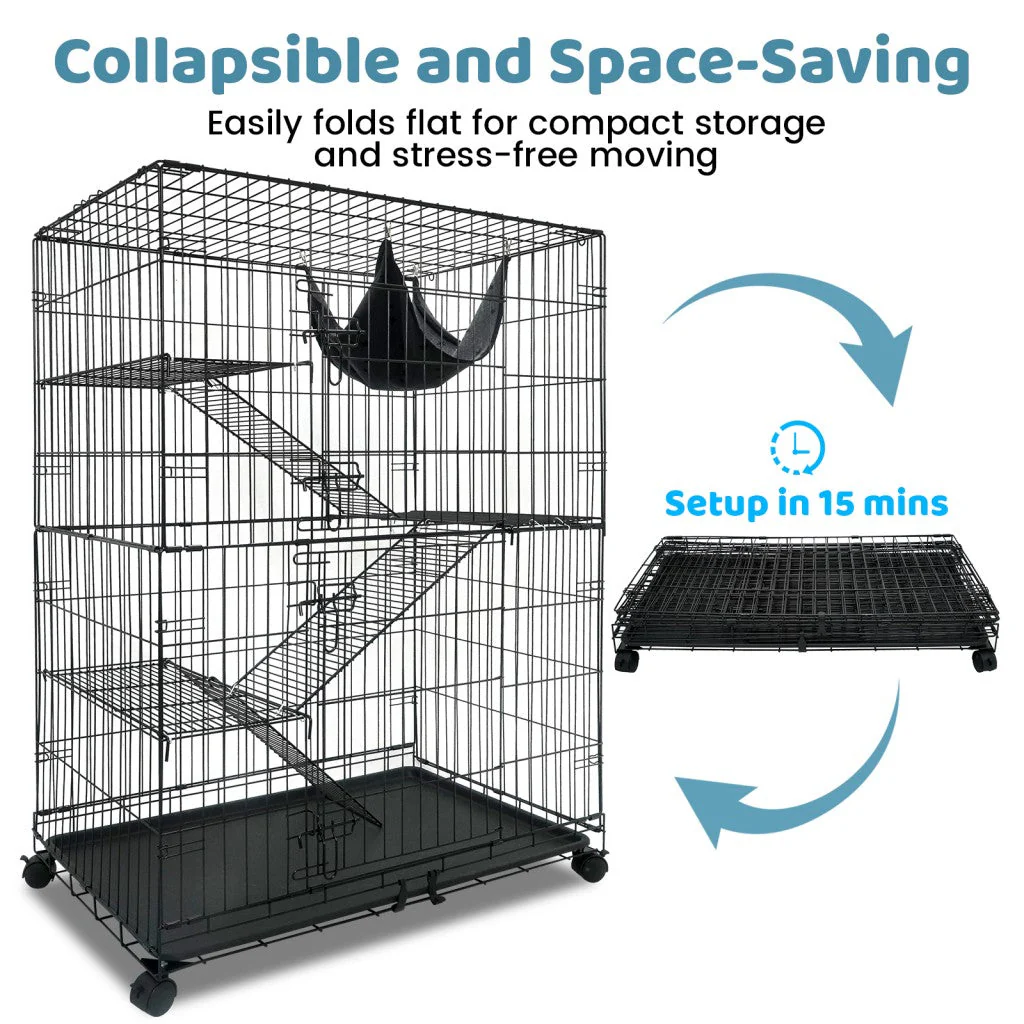 50 Inch 4-Tier Cat Cage C02 - Image 8