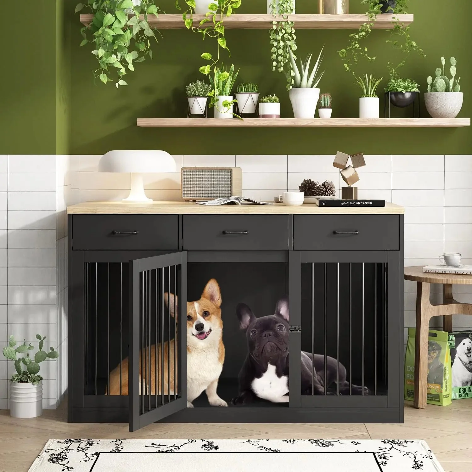 55.3" Avila Large Dog Crates Furniture - Image 2