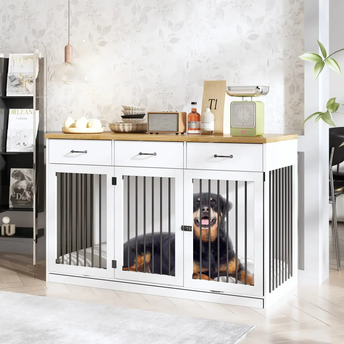55.3" Avila Large Dog Crates Furniture - Image 5