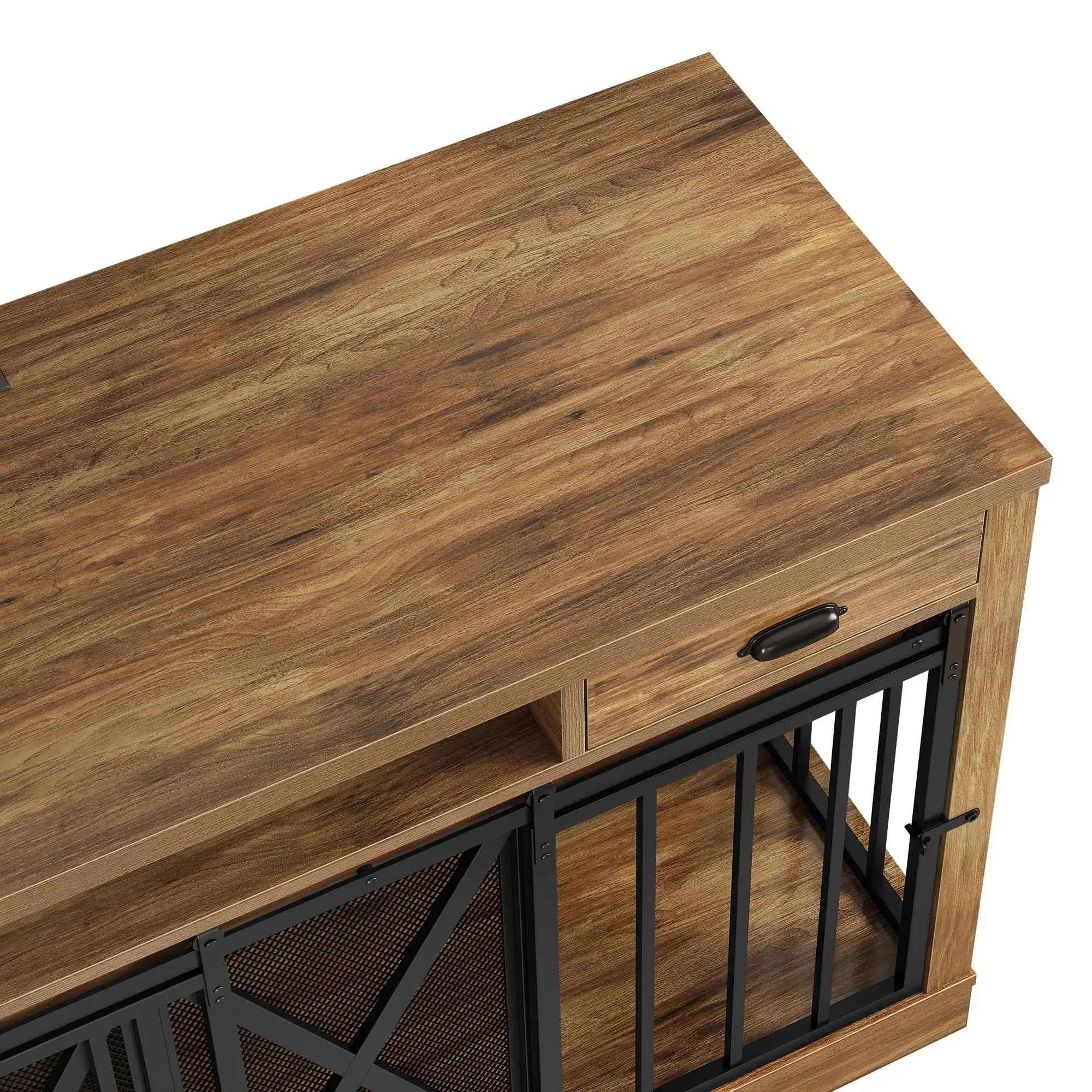62.6" Enya Double Dog Crate Furniture For 2 Dogs - Image 9