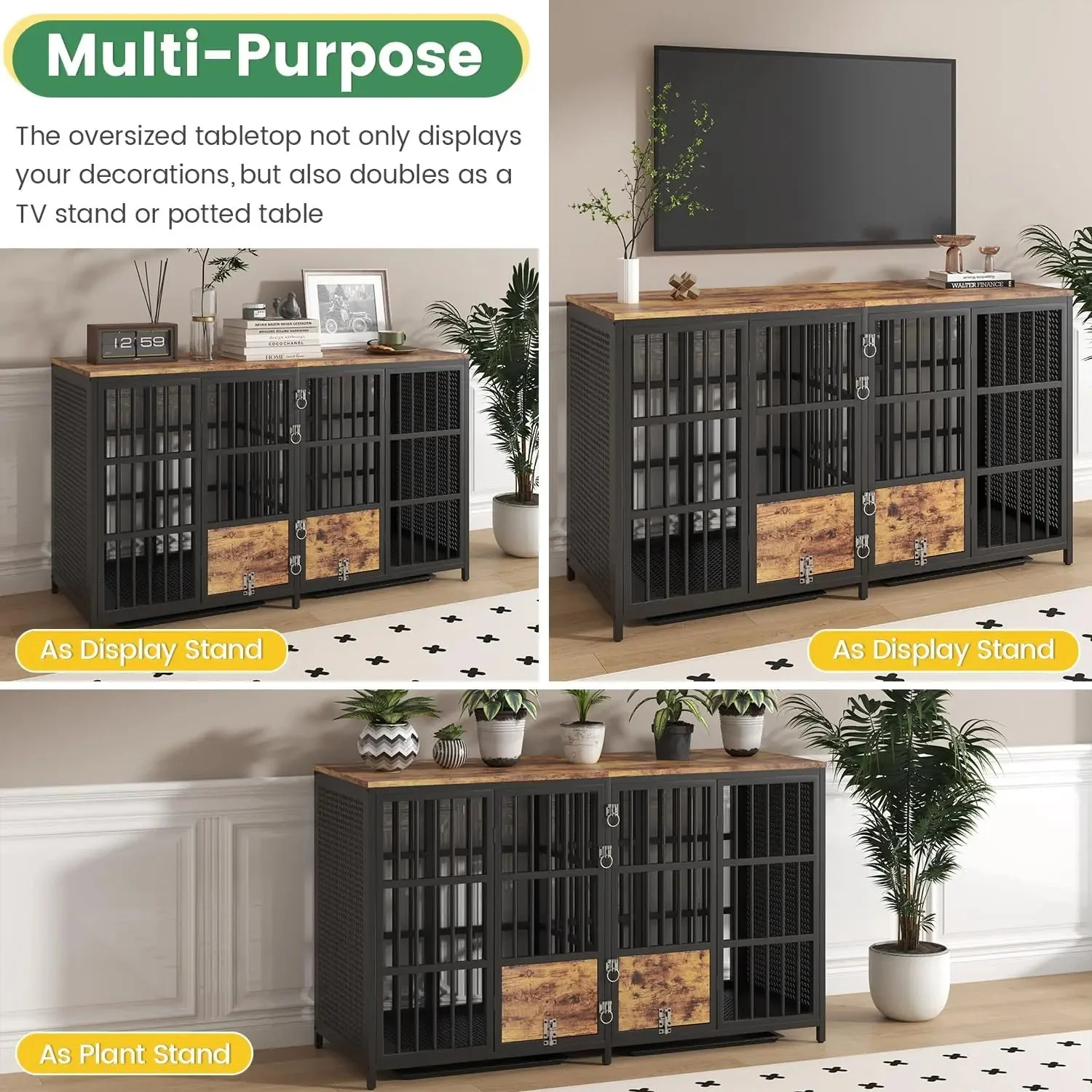 63" Cohen Large Dog Crates Furniture - Image 4