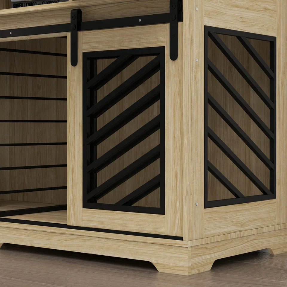 66.1" Connor Double Dog Crate Furniture For 2 Dogs - Image 4