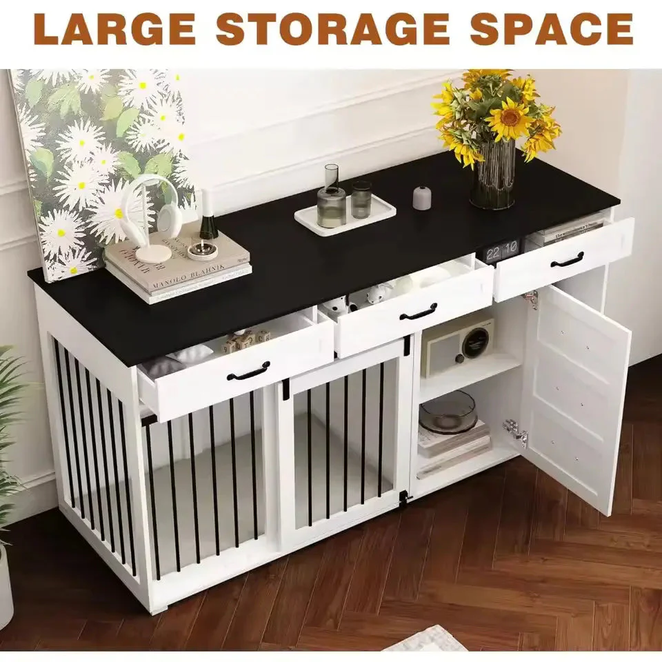 67" Ryan Large Dog Crate Furniture - Image 4