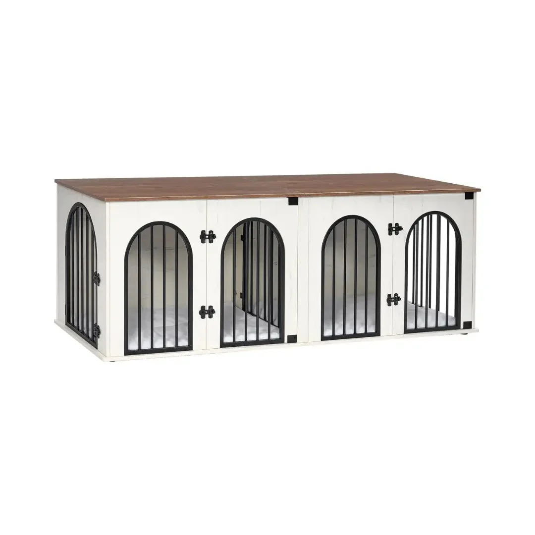 70.9" Oskar Double Dog Crate Furniture For 2 Dogs - Image 2