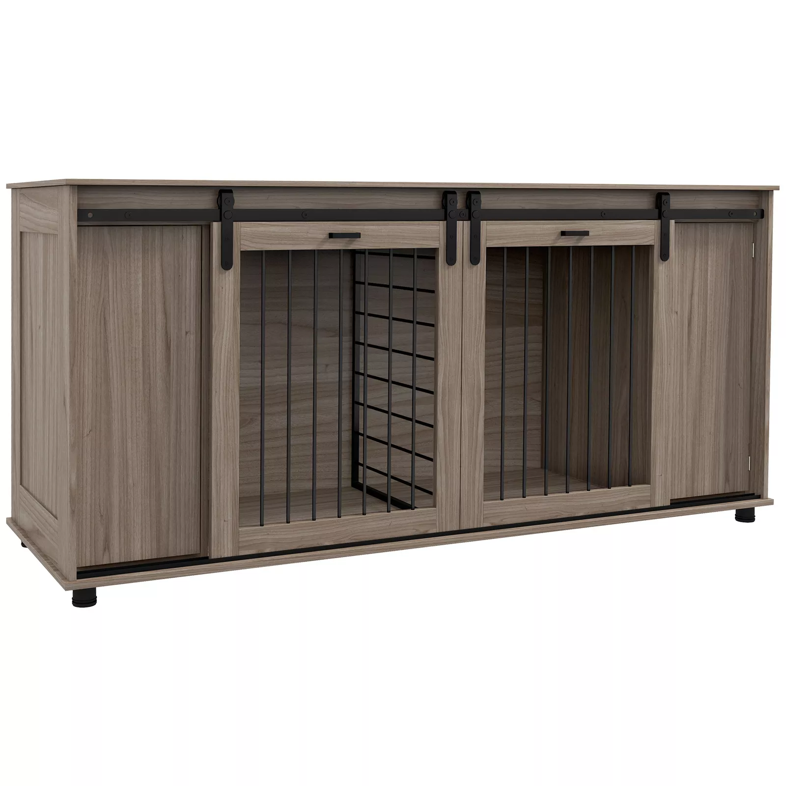 70.9" Shelby Double Dog Crate Furniture For 2 Dogs - Image 2