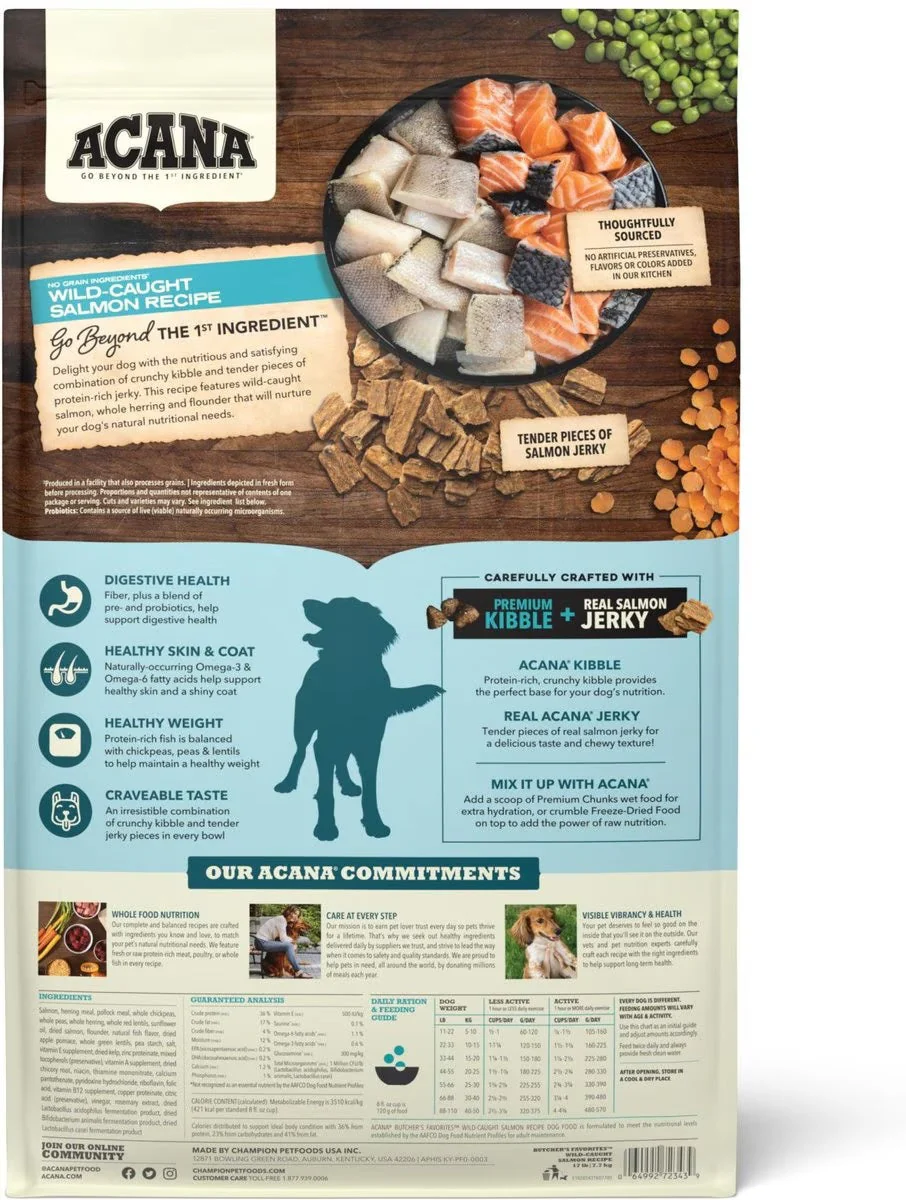 Acana Adult Grain Free Butcher's Favorites Salmon Dog Food - Image 2