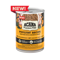 Acana Adult Grain Free Pate Poultry Wet Dog Food (12.8oz)