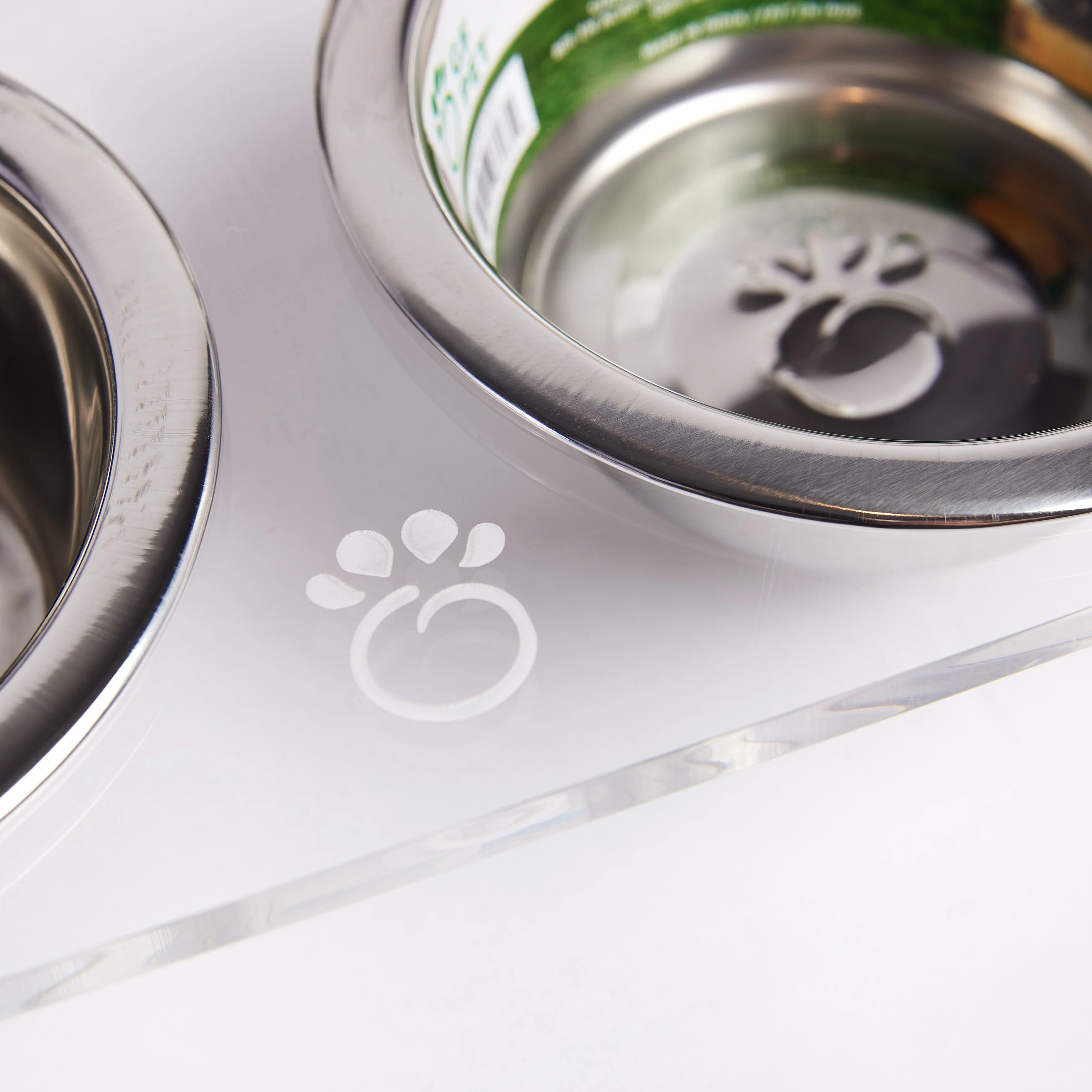 Acrylic Double Feeder - Clear - Image 3