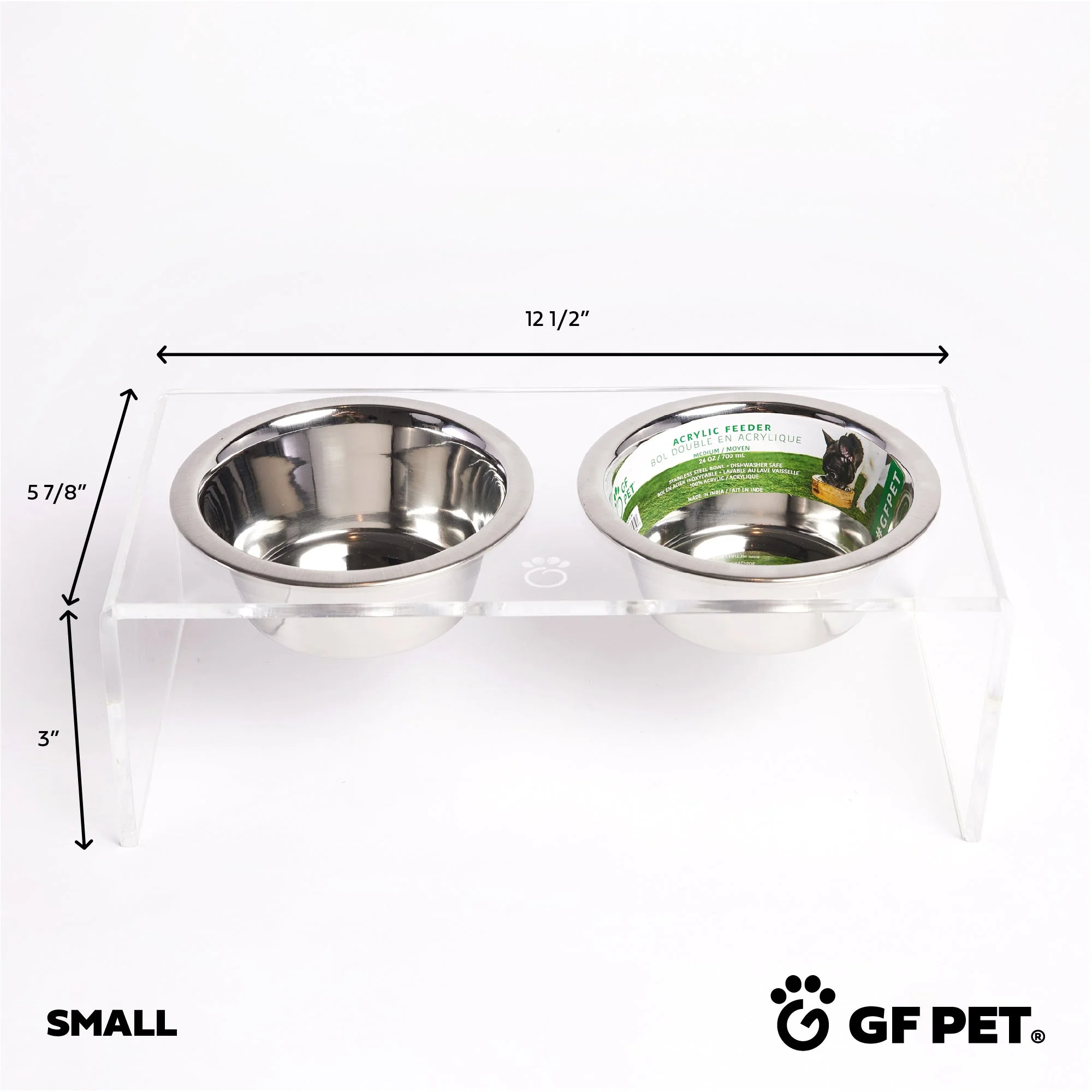 Acrylic Double Feeder - Clear - Image 5