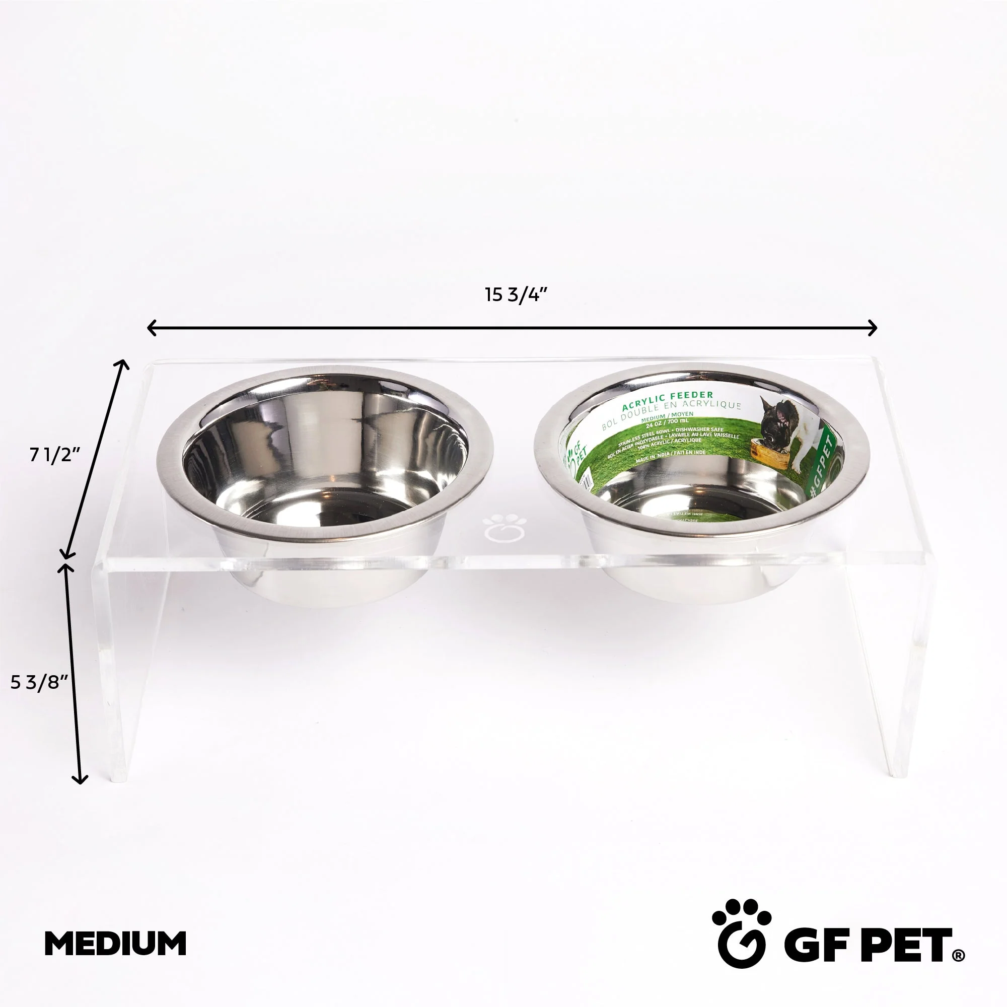 Acrylic Double Feeder - Clear - Image 6