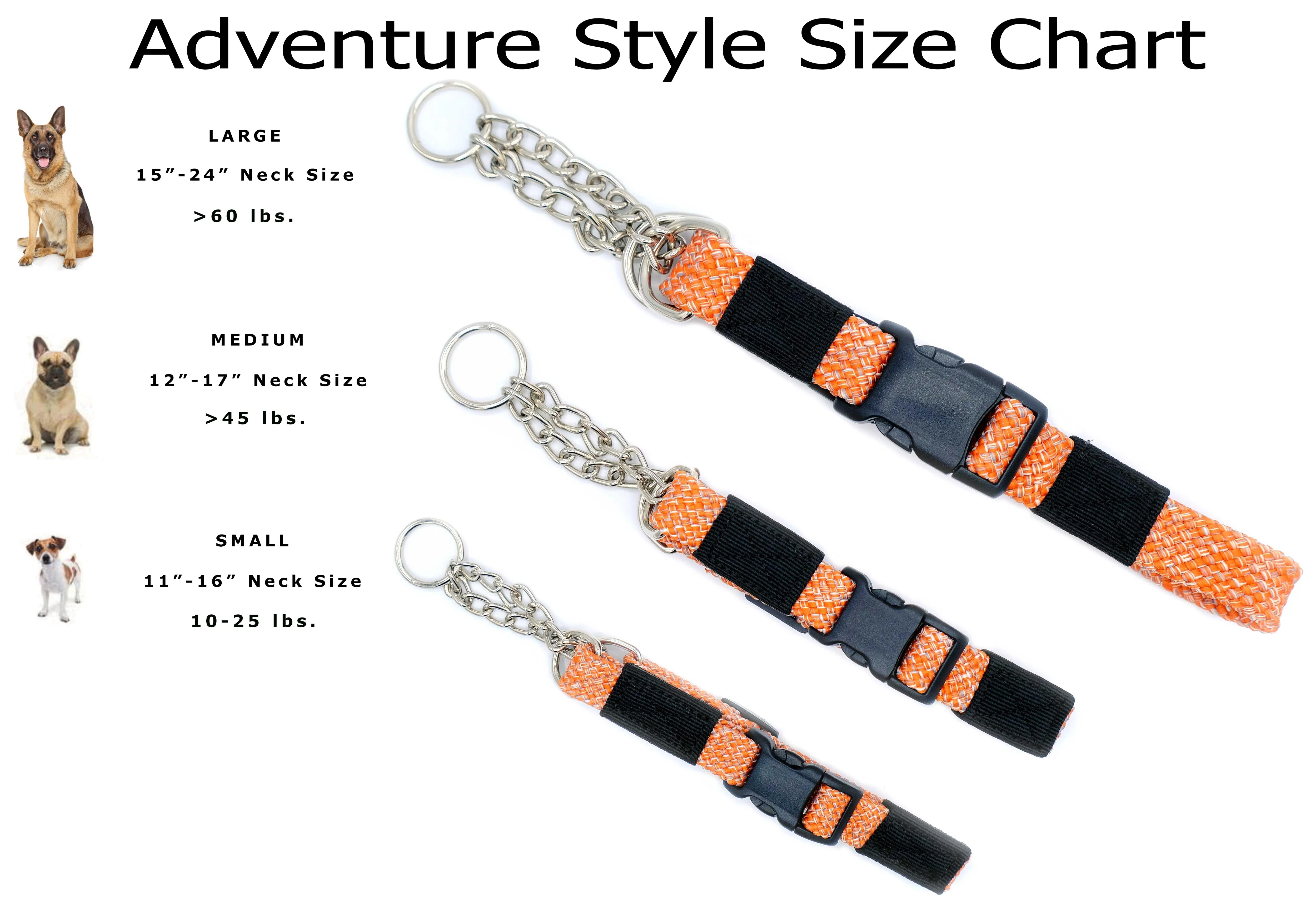 Adventure Style Flat Weave Climbing Rope Martingale Dog Collar - Image 2