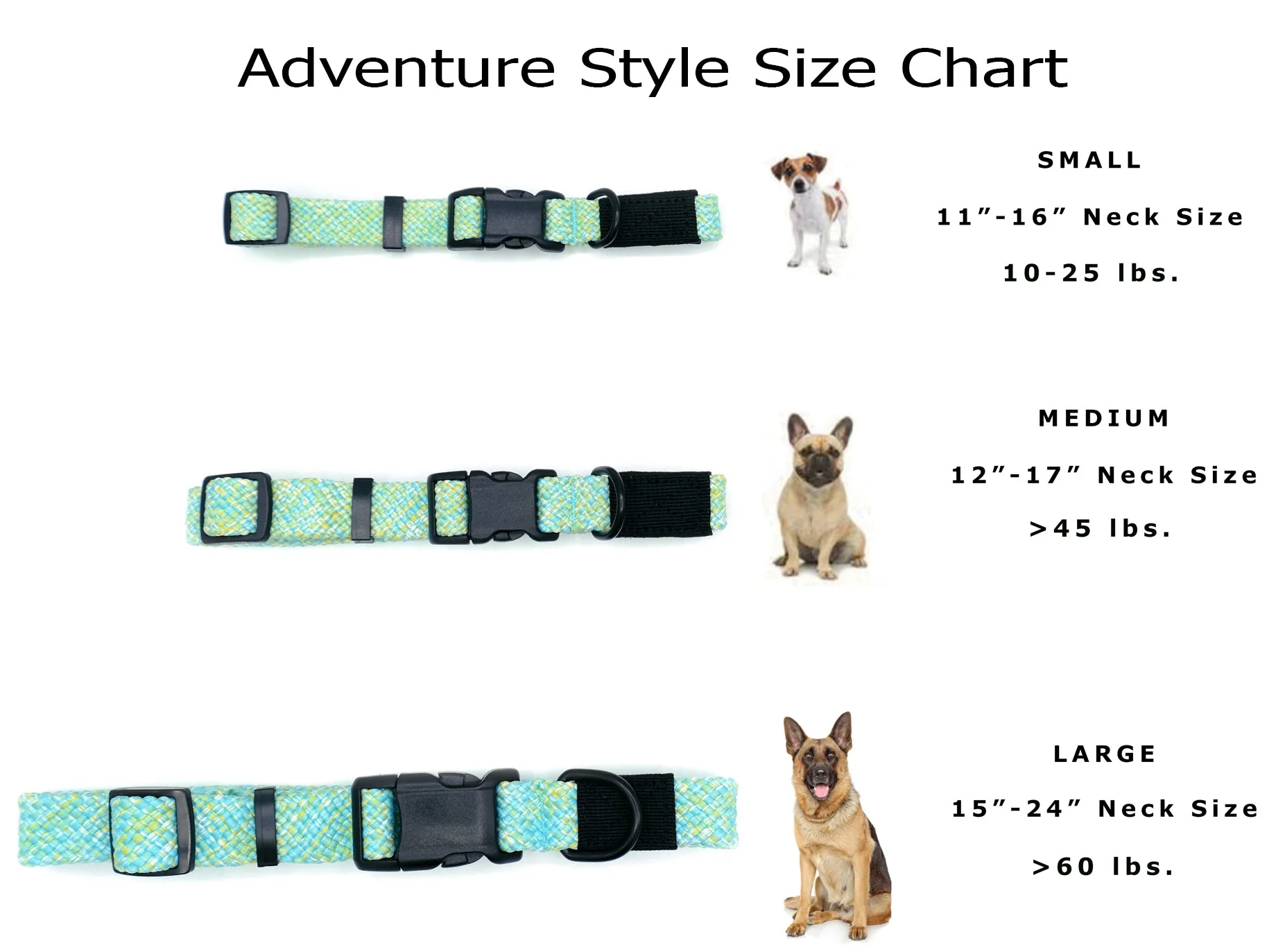 Adventure Style Flat Weave Mountain Wave Climbing Rope Dog Collar - Image 2